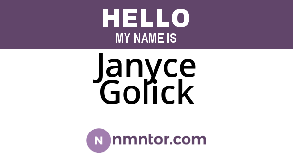 Janyce Golick