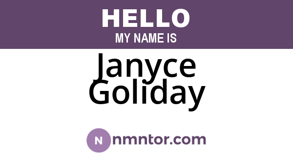 Janyce Goliday