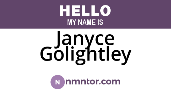 Janyce Golightley