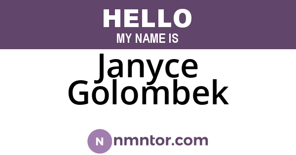 Janyce Golombek