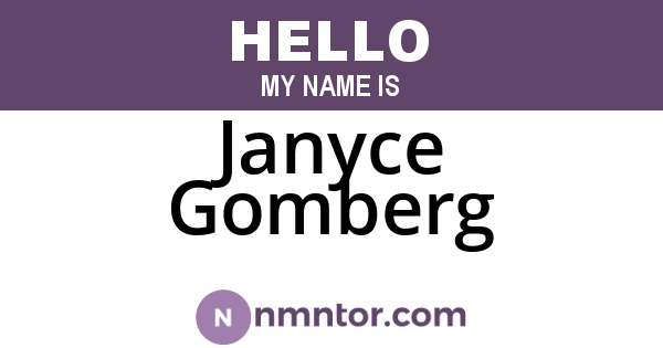 Janyce Gomberg