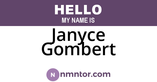 Janyce Gombert