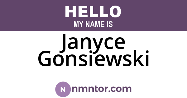 Janyce Gonsiewski