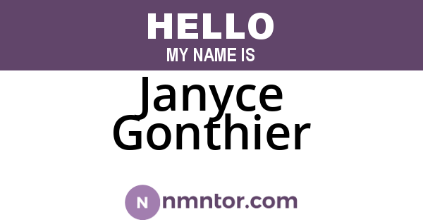 Janyce Gonthier