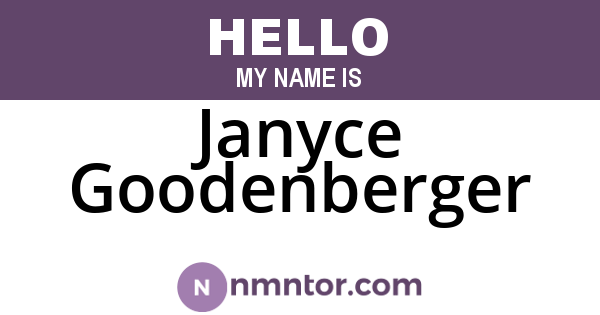 Janyce Goodenberger