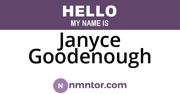 Janyce Goodenough