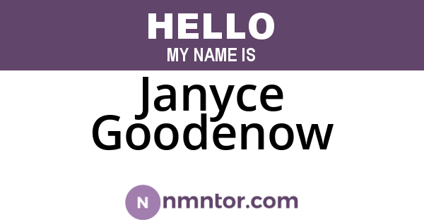 Janyce Goodenow