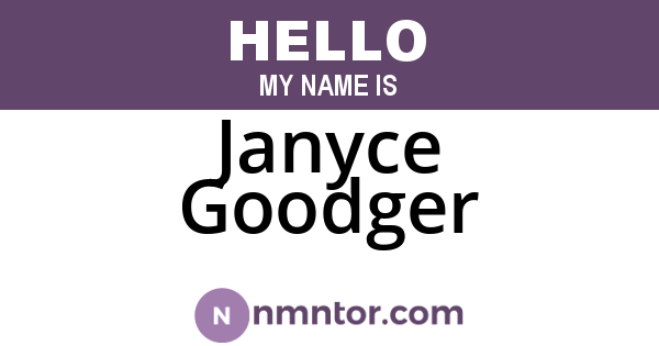 Janyce Goodger