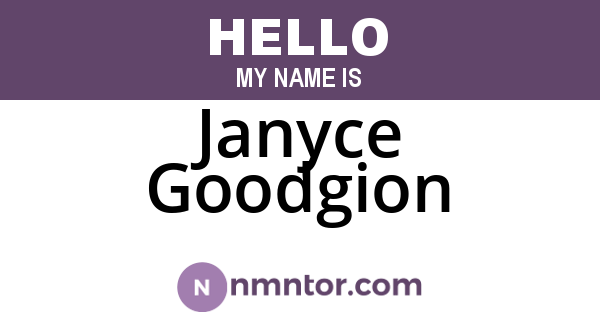 Janyce Goodgion