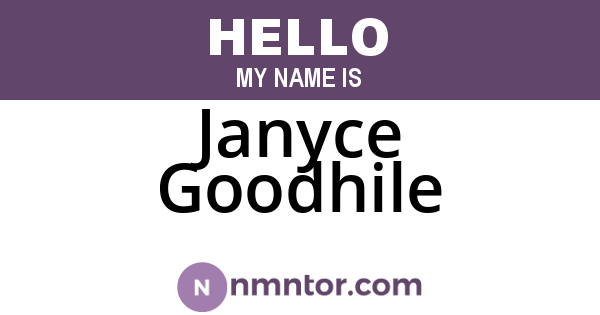 Janyce Goodhile