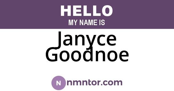 Janyce Goodnoe