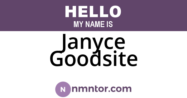 Janyce Goodsite