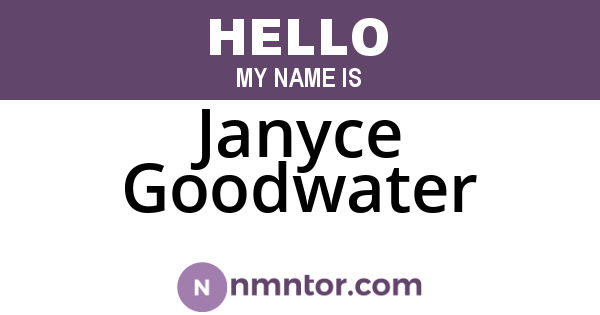 Janyce Goodwater