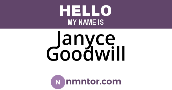 Janyce Goodwill