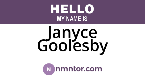Janyce Goolesby