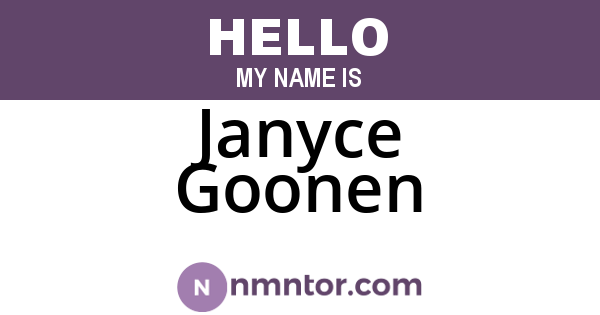 Janyce Goonen