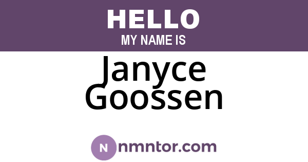 Janyce Goossen