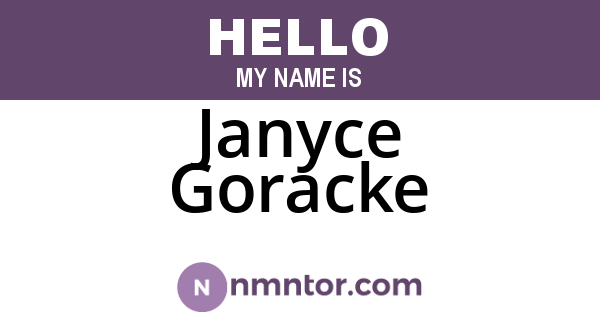 Janyce Goracke