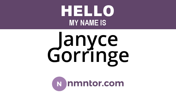 Janyce Gorringe