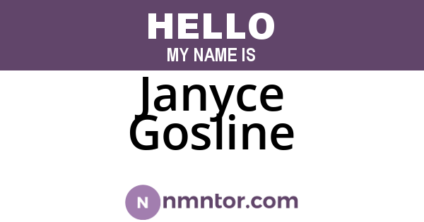 Janyce Gosline