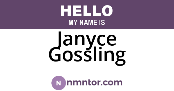 Janyce Gossling