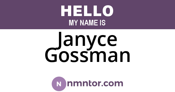 Janyce Gossman