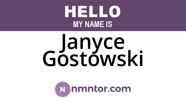 Janyce Gostowski