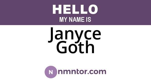 Janyce Goth