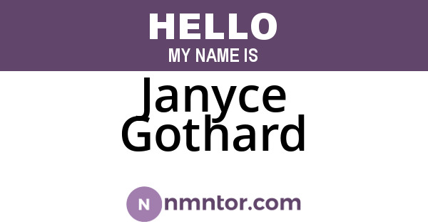 Janyce Gothard