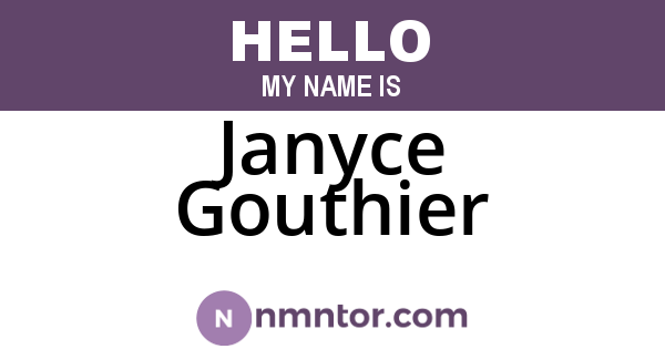 Janyce Gouthier