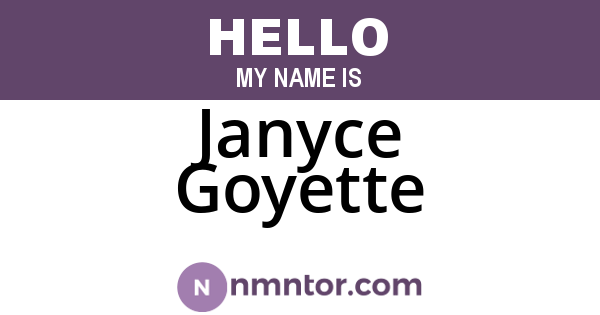 Janyce Goyette