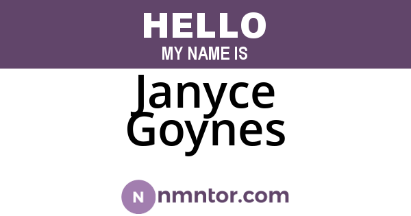 Janyce Goynes