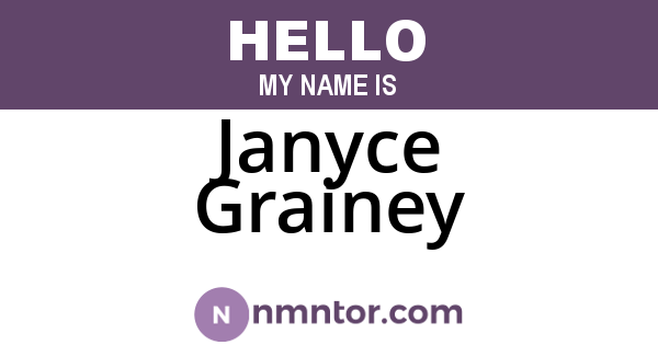 Janyce Grainey