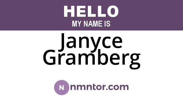 Janyce Gramberg