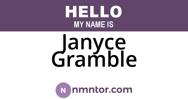 Janyce Gramble
