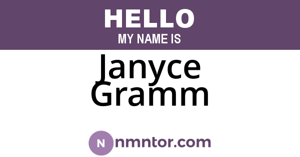 Janyce Gramm