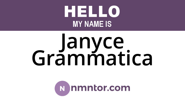 Janyce Grammatica