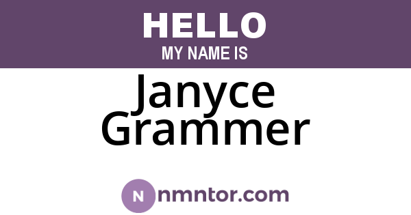 Janyce Grammer