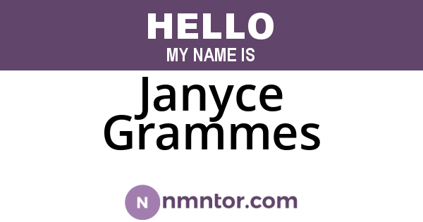 Janyce Grammes