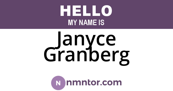 Janyce Granberg