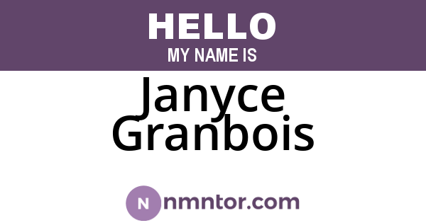 Janyce Granbois
