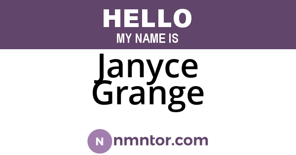 Janyce Grange