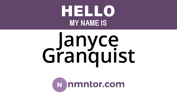 Janyce Granquist