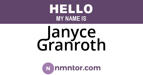 Janyce Granroth