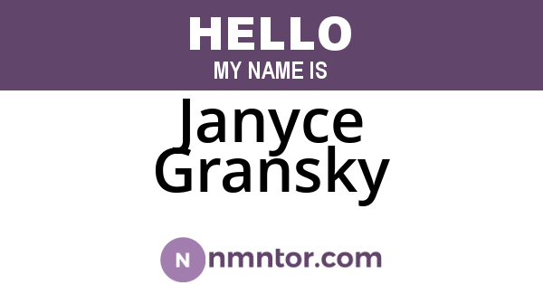 Janyce Gransky