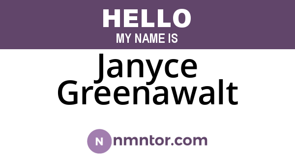 Janyce Greenawalt