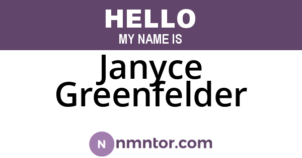 Janyce Greenfelder