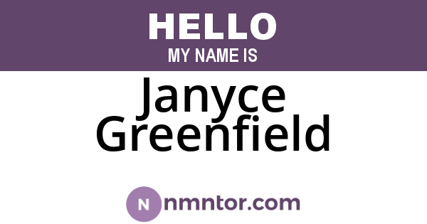 Janyce Greenfield