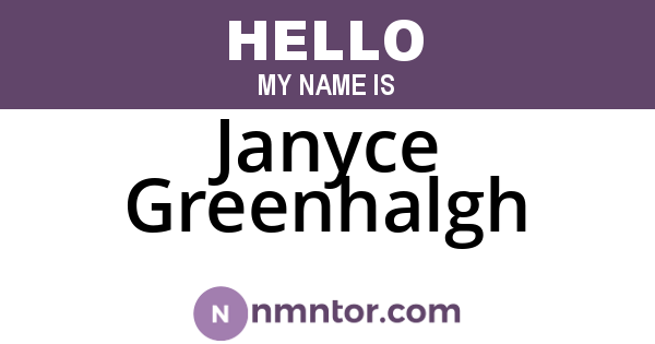 Janyce Greenhalgh