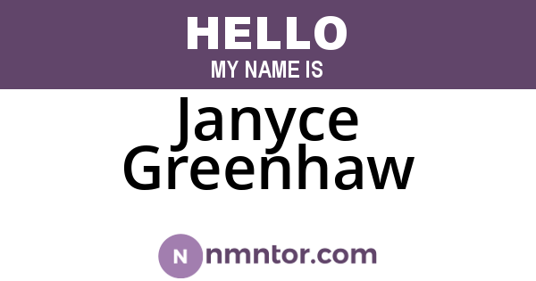 Janyce Greenhaw